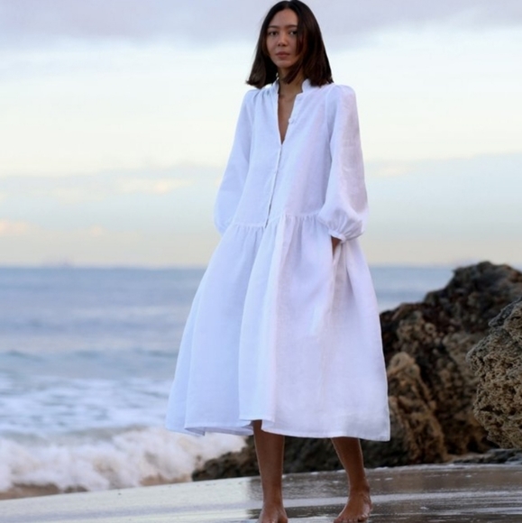 Morton Mac Linen Liesel Dress - Picture 1 of 11